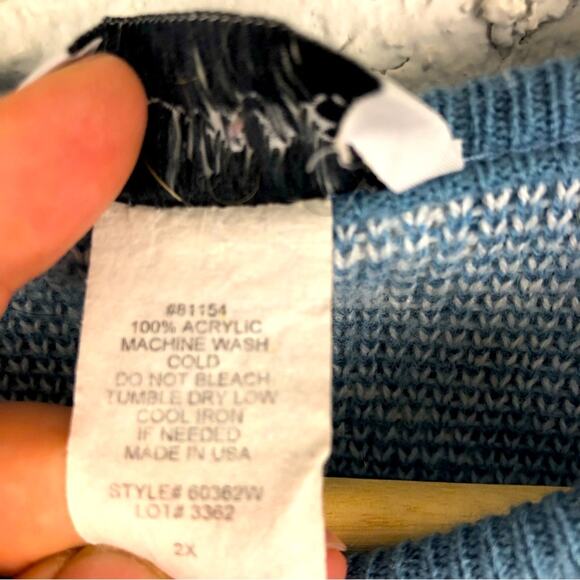 Vintage Plus Size Floral Knit Cardigan Sweater - Picture 9 of 9